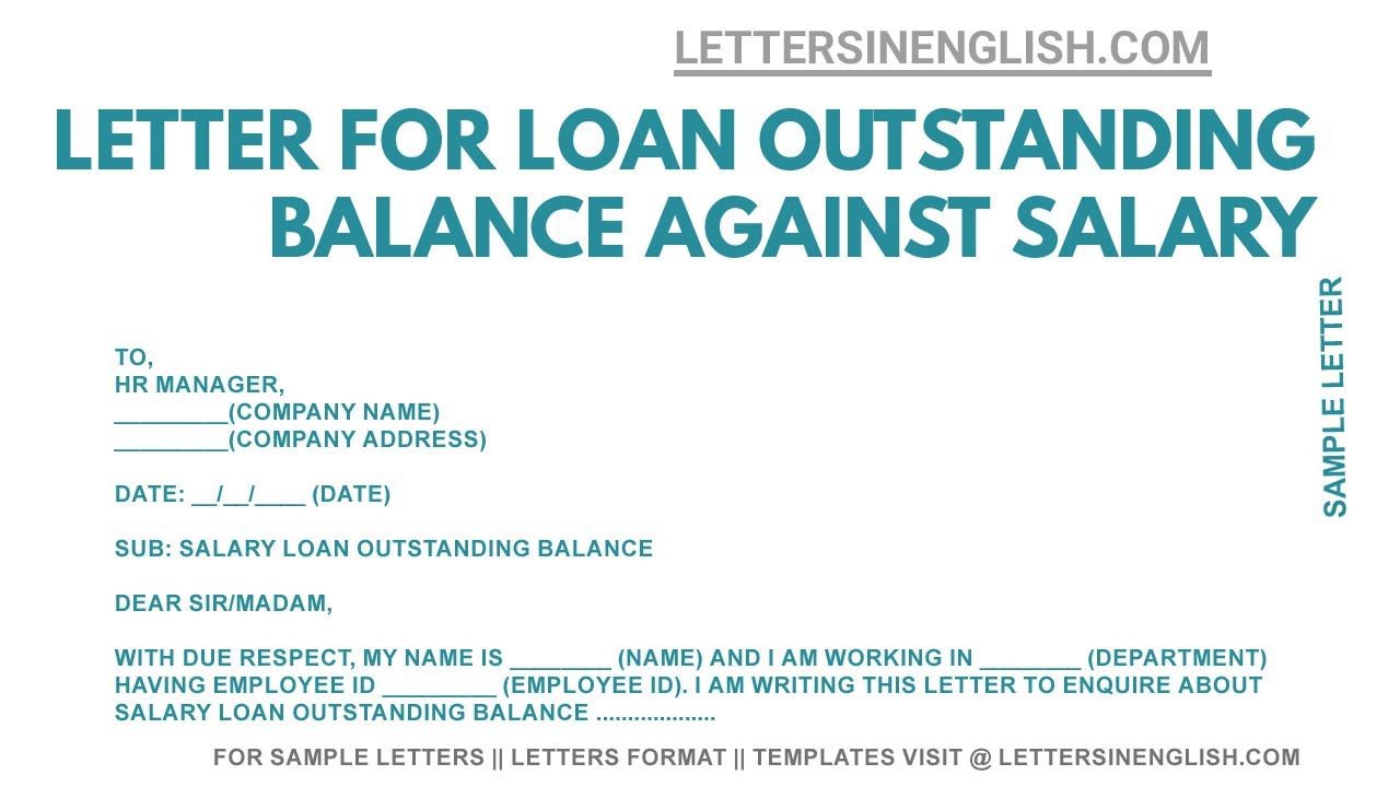 application letter for a salary loan
