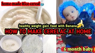 Homemade cerelac for 6 month baby/Homemade Rice cerelac/healthy Weight gain baby food@Haqsafaraz