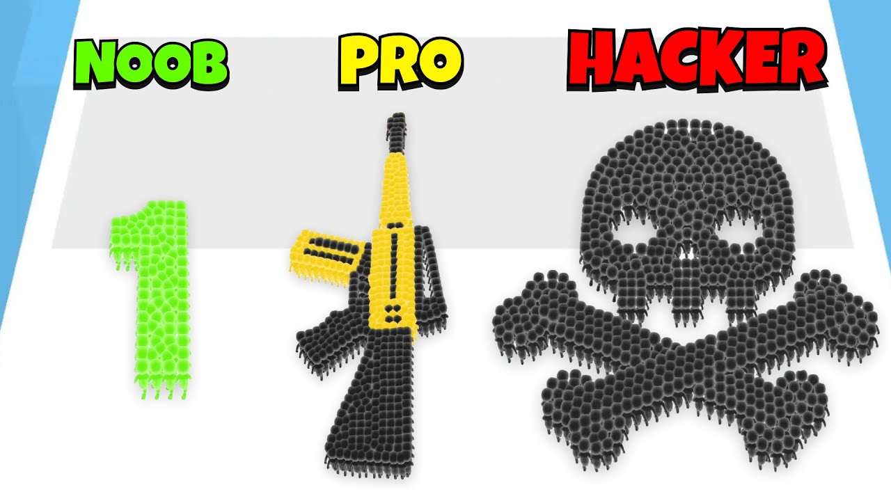 🤢 NOOB 😎 PRO 😈 HACKER | Crowd Number 3D | iOS - Android APK