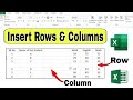 How to insert Rows &amp; Columns in Hindi | Anjali Bhardwaj|