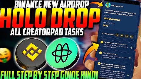 Binance HOLOWORLD AI CreatorPad Alle taken Complete gids Hindi🔥| Binance Nieuwe Airdrop-aanbiedin...