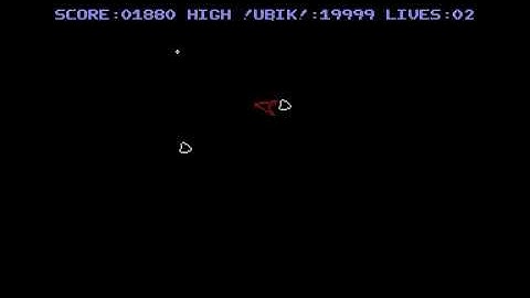 Arcade Classics - Asteroids (Firebird) C64 gameplay