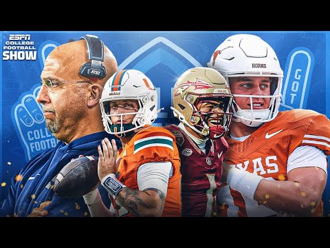 REACTIONS: HUGE CFB UPSETS🚨! Texas and Penn State DOWN! + Miami vs FSU | The CFB Show
