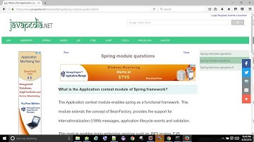 What is the Application context module of Spring framework? | javapedia.net