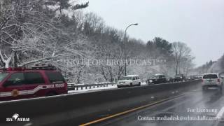 Weather Going WILD Huntington NY Severe Accident Traffic Stopped 3 10 2017