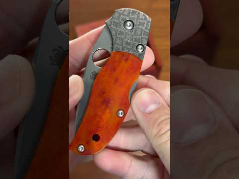 Spyderco 50th Anniversary Native 5: amber bone, filework, polished s90v, unique damascus bolsters