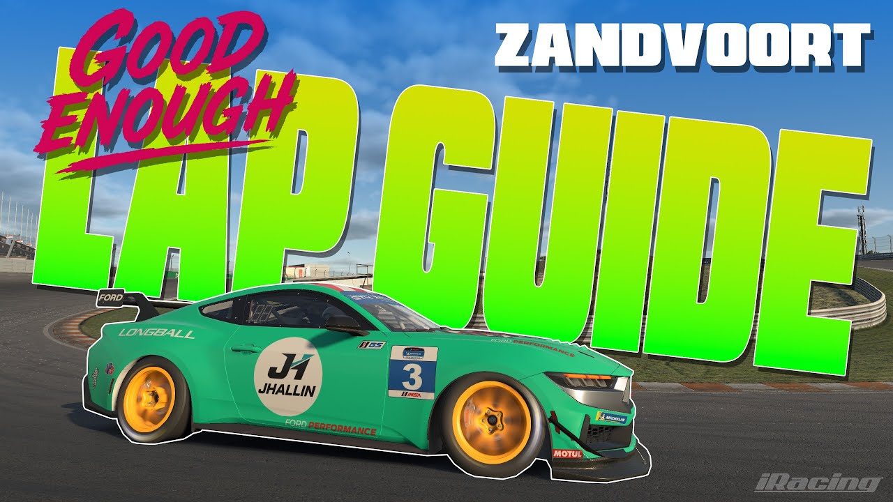 Ford Mustang GT4 в Зандворте | iRacing Good Enough Lap Guide