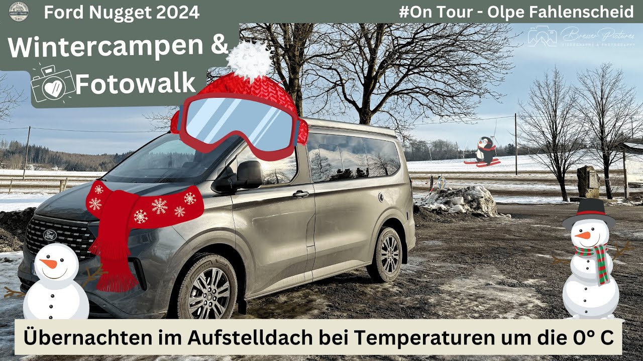 FORD NUGGET V710 2024 - Fotowalk und Übernachten im AD im Winter (Wintercampen) - Sauerland bei Olpe