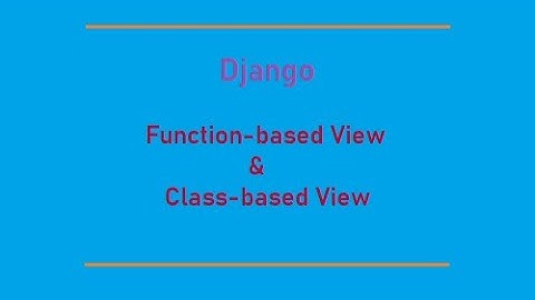 how to create view in Django