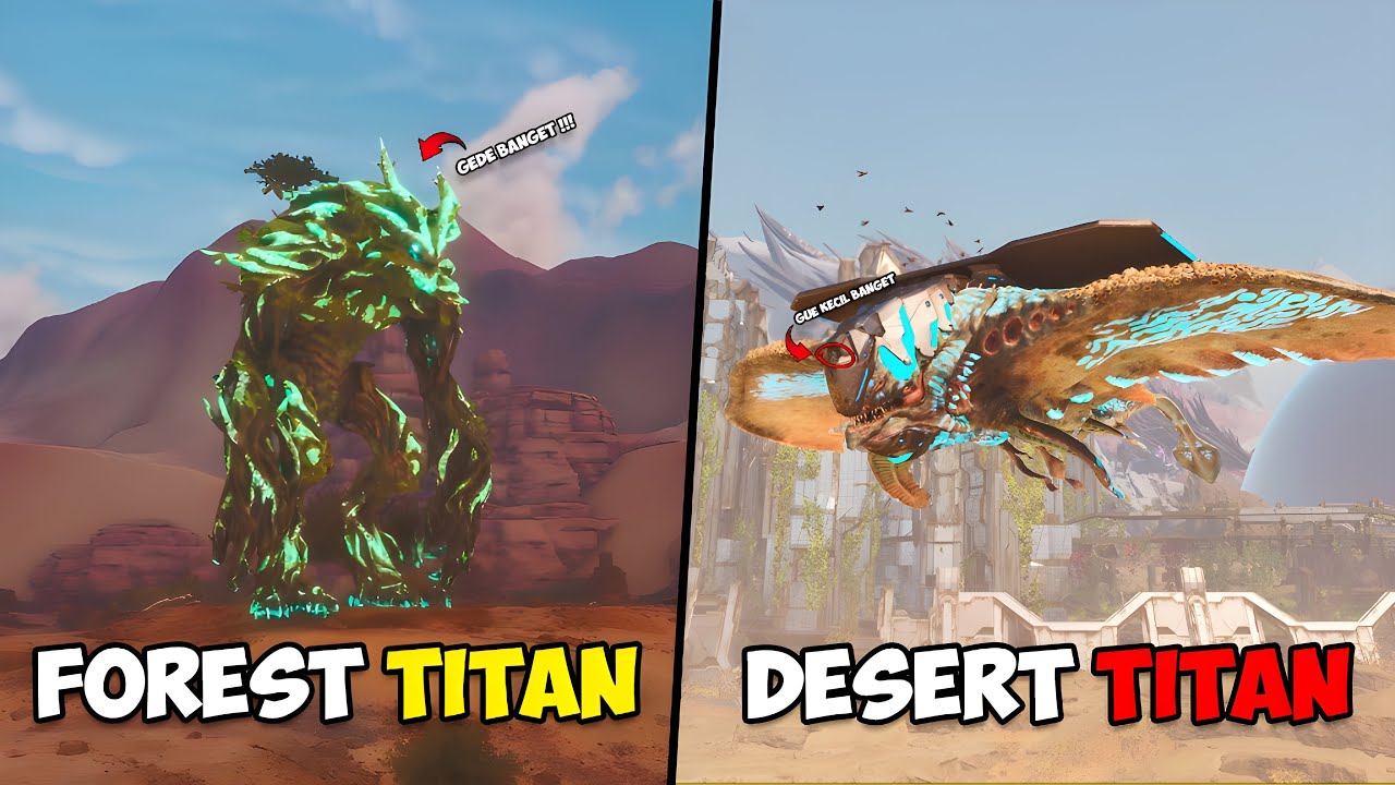 AKU MENJINAKAN 2 RAKSASA PENGUASA BIOME GURUN DAN HUTAN DI ARK ASCENDED EXTINCTION