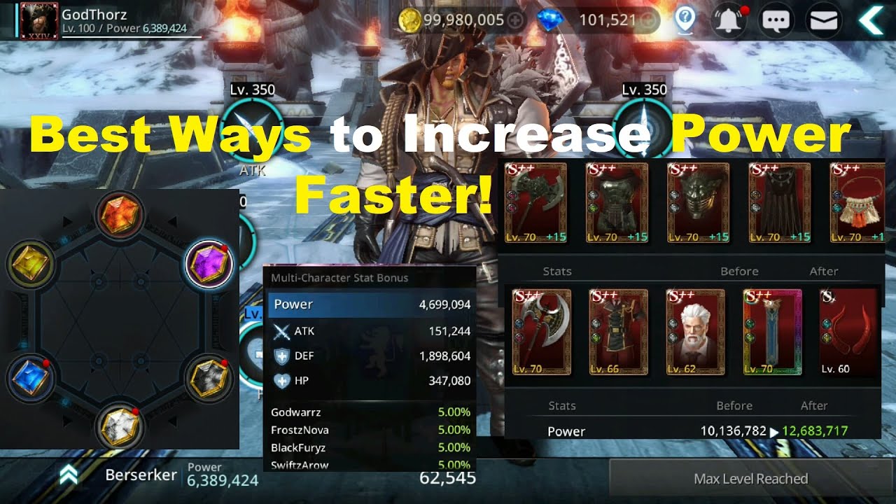 Darkness Rises: Best Ways To Increase Power & Showing My Stats (27 Mill Power)