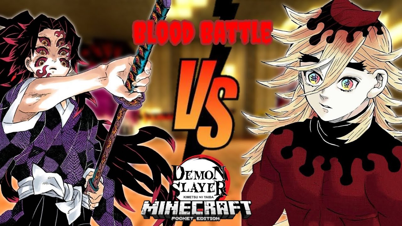 Kokushibo Vs Douma |Blood Battle| Minecraft Bedrock Demon Slayer addon
