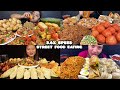 ASMR: Eating Different types of Street food eating challenge😍Pani Puri momos Mukbang😋