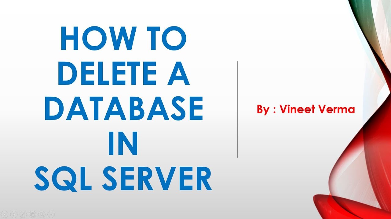 How to Delete a Database in SQL Server - YouTube
