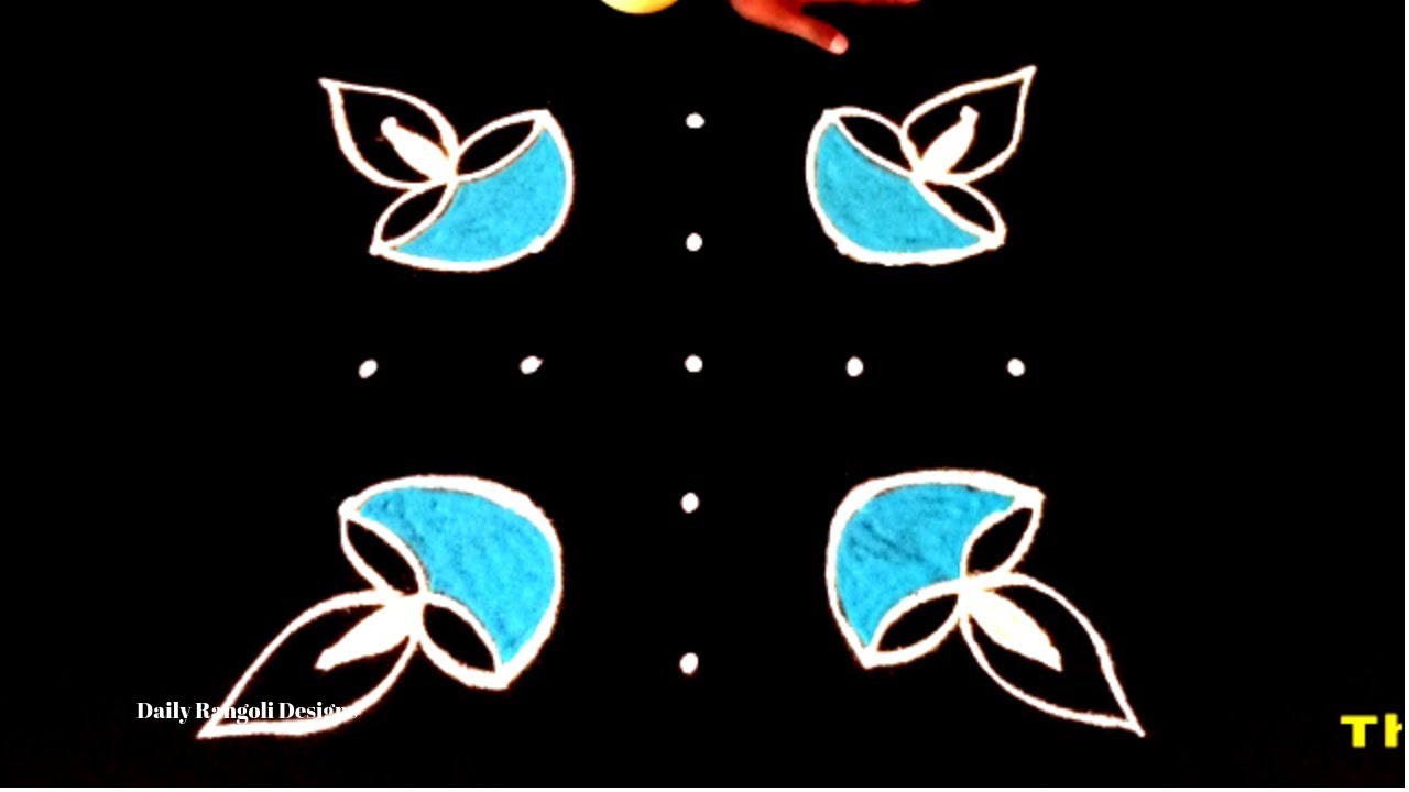Simple Color Padi Deepam Kolam Designs With 5X5 Dots Easy Rangoli Simple color padi deepam kolam designs with 5x5 dots easy rangoli