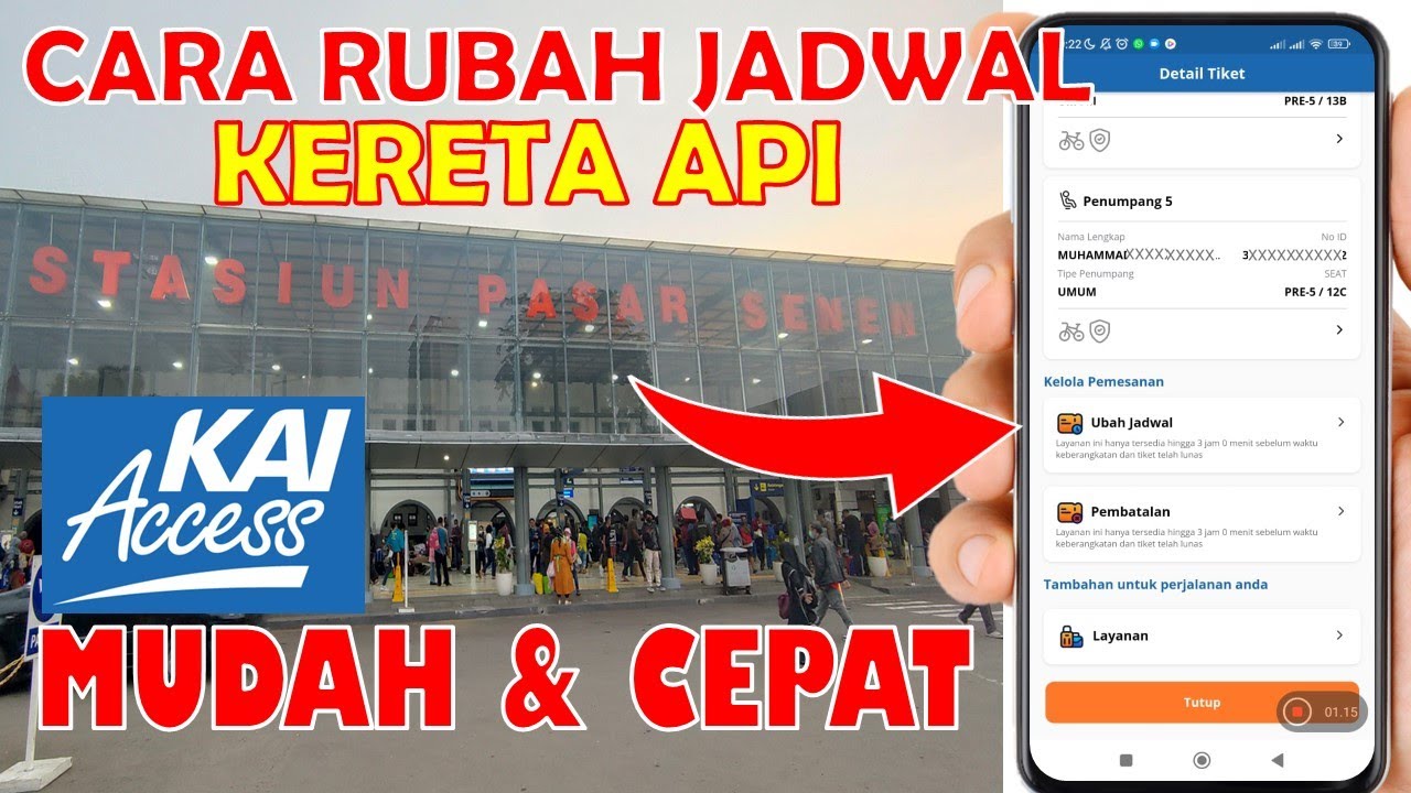 CARA MERUBAH JADWAL / PEMBATALAN KERETA API DI APLIKASI KAI ACCESS