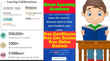 Great Learning academy Free Course with free Certificates | Free Online Courses with Free certificat