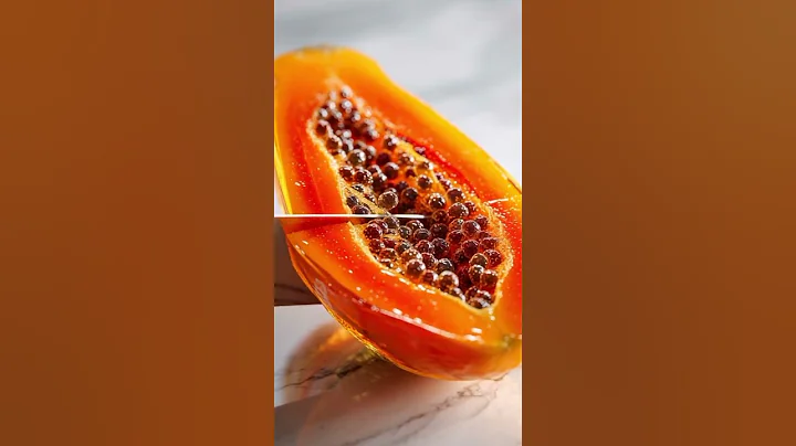 Cutting a Crystal Papaya | Glass Fruit ASMR 🥭✨