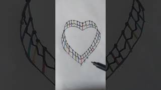 3D drawing l Easy 3D ❤️ Letter drawing tutorial #shorts #3ddrawing #easydrawing #ytviral #drawing