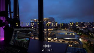 📚🌃 2-Hour Study With Me: Late Night With Lofi 🎧 | Pomodoro 50/10