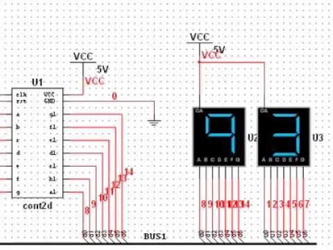 7 segment display multisim