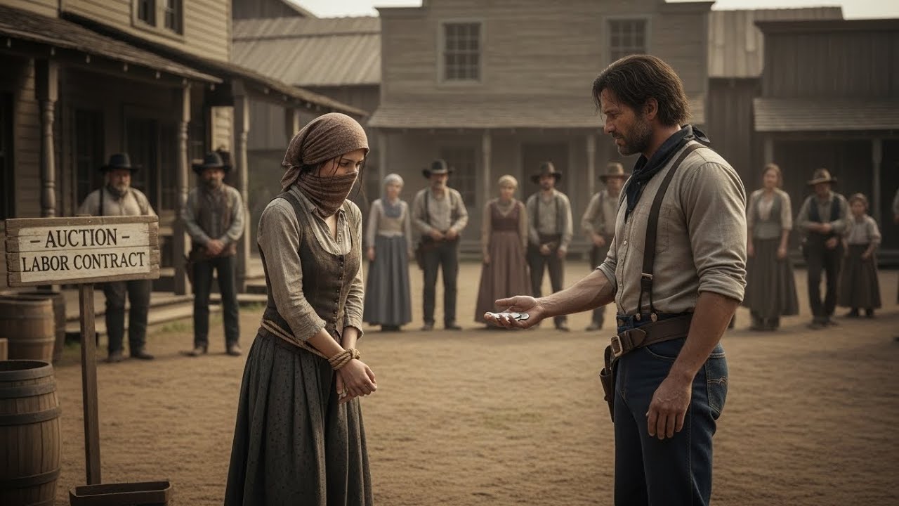 Leñador solitario pagó $2 por mujer con saco en subasta… y la desposó al oír su nombre