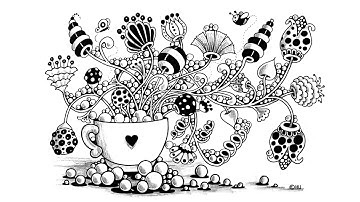 Tangle art for beginners ✺ zentangle inspired art ✺ tangle doodle