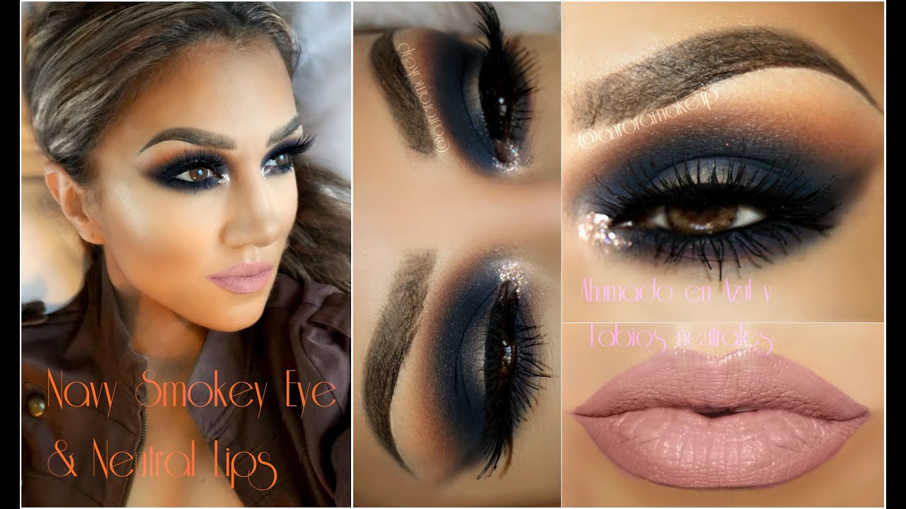 @auroramakeup -Ahumado AZUL OSCURO (Navy Smokey Eye)