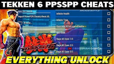 🔥Tekken 6 Cheats Codes For Ppsspp Emulator | Tekken 6 Everything Unlock Ppsspp Cheats
