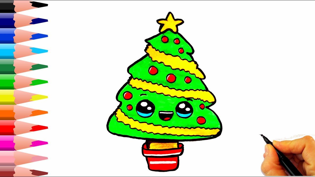 Yılbaşı Ağacı Nasıl Çizilir? - How To Draw a Christmas Tree - YouTube