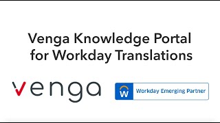 Venga Knowledge Portal for Workday Translations