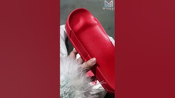 PVC slippers sole production line | Custom slides | Source factory #shorts