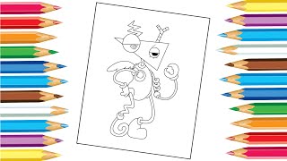 Zooble from The Amazing Digital Circus Coloring Pages | How to color Zooble