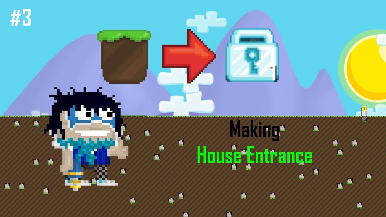 Making House Entrance Dirt to DL 3 Growtopia YouTube