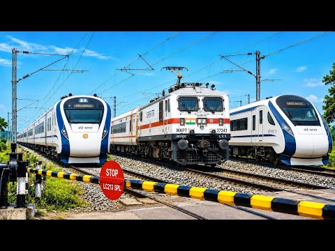 23 In 1 Train Videos LIGHT SPEED Indian Trains | Electric Trains and Diesel Trains