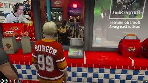 xQc - Average day at Burger Shot [GTA 5 RP NoPixel Public Server]