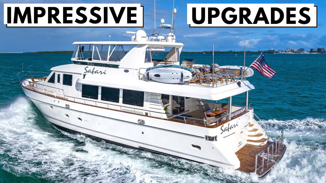 $2,050,000 2002 SYMBOL 80 “SAFARI” Fast Trawler SuperYacht Tour Liveaboard Pilothouse Motoryacht