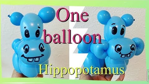 Hippo balloon tutorial. One balloon figurine. Fast and easy balloon twisting.