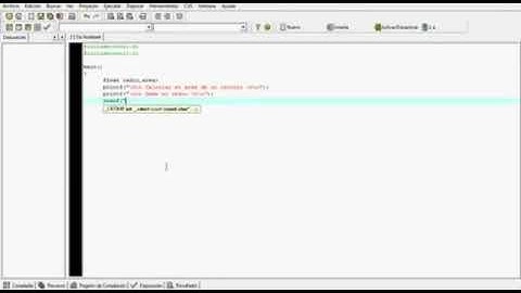 Área de un Circulo  (en C++)