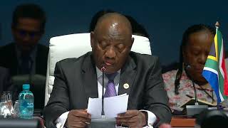 Open Plenary Session -President Cyril Ramaphosa's opening address