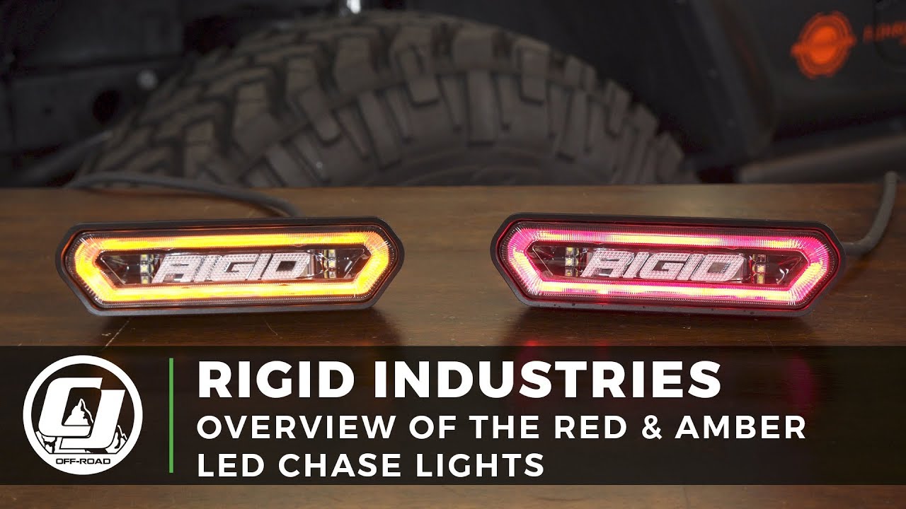 Rigid Industries Amber Red LED Chase Light YouTube