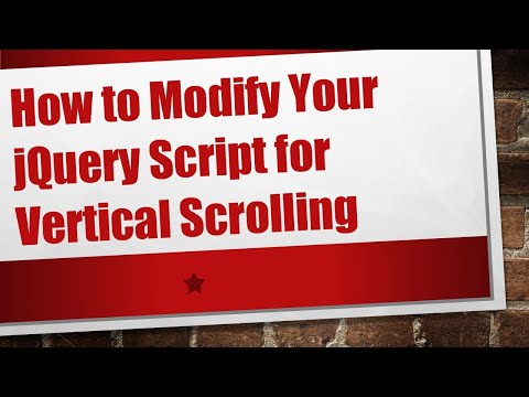 How to Modify Your jQuery Script for Vertical Scrolling