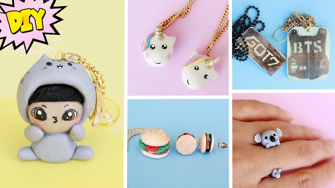 DIY KAWAII, KPOP ♡ Colar da amizade, chaveiro, brincos ♡ Gabi Grativol