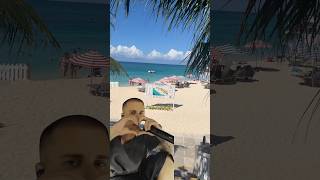 🌴 Living my best life at Doctor’s Cave Beach 💙✨