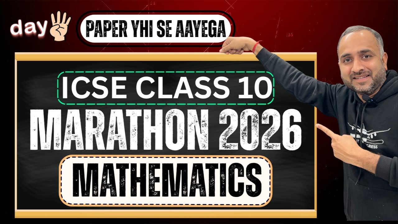 ICSE Class 10 Maths Marathons 2026 | Day 4 | Board Based 2026 MOST EXPECTED QUESTIONS |CASE STUDY|
