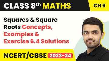 Squares and Square Roots - Concepts, Examples & Exercise 6.4 Solutions | Class 8 NCERT Maths Ch 6