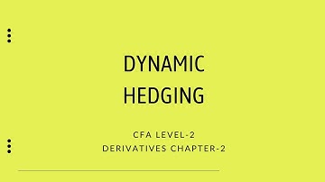 Dynamic Hedging in Options using Delta || CFA Level-2 || Derivatives