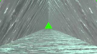 water triangle tunnel animation green screen royalty free footage