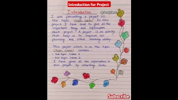 Thumbnail of Introduction for project file l how to write introduction for project l introduction