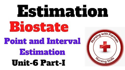 Estimation In Statistics  | Point and confidence interval Estimation | Biostate Unit-6 Part-1.